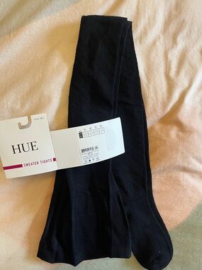 HUE Black Sweater Tights